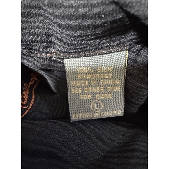 VTG Tori Richard Embroidered Lionfish Silk Button Up Honolulu Fishing Men's L - Picture 6 of 6